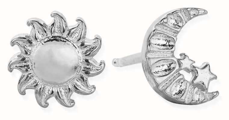 ChloBo Moon and Sun Stud Earrings | Sterling Silver SEST3300