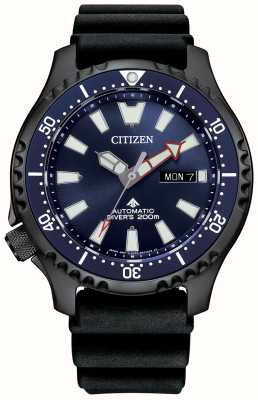 Citizen Men's Promaster Diver | Automatic | Blue Dial | Black Polyurethane Strap NY0158-09L