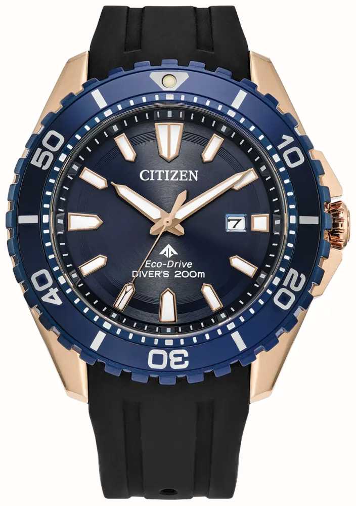 Citizen Men\'s Promaster Diver | Eco-Drive | Blue Dial | Black Polyurethane  Strap BN0196-01L - First Class Watches™ USA