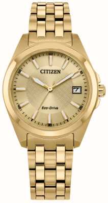 Citizen Women's | Eco-Drive | Gold Dial | Gold-Tone Stainless Steel Bracelet EO1222-50P