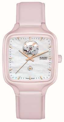 RADO True Square x Ash Barty Limited Edition Automatic (38mm) Mother-of-Pearl Dial / Pink Leather Strap R27123905