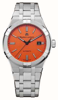 Maurice Lacroix Aikon Automatic Limited Summer Edition (42mm) Orange Dial / Stainless Steel & Orange Rubber Set AI6008-SS00F-530-E