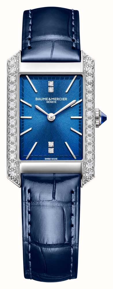 Baume Mercier Women s Hampton Quartz Blue Dial Blue Leather