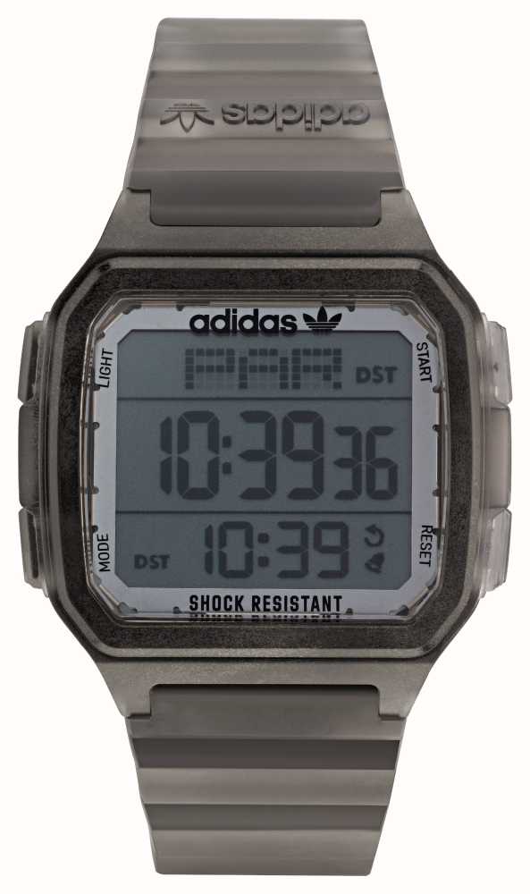 Class - AOST22050 Translucent Adidas First Watches™ Digital Grey GMT DIGITAL ONE Resin Strap Dial USA