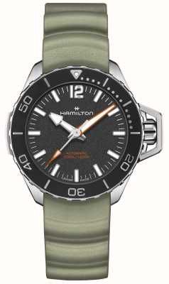 Hamilton Khaki Navy Frogman Automatic (41mm) Black Dial / Green Rubber Strap H77455331