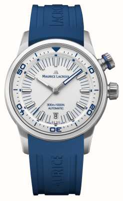 Maurice Lacroix Pontos S Diver (42mm) White Dial / Blue Rubber Multi-Strap Set PT6248-SS00L-130-4