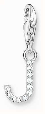 Thomas Sabo Charm Pendant Letter J With White Stones Sterling Silver 1949-051-14