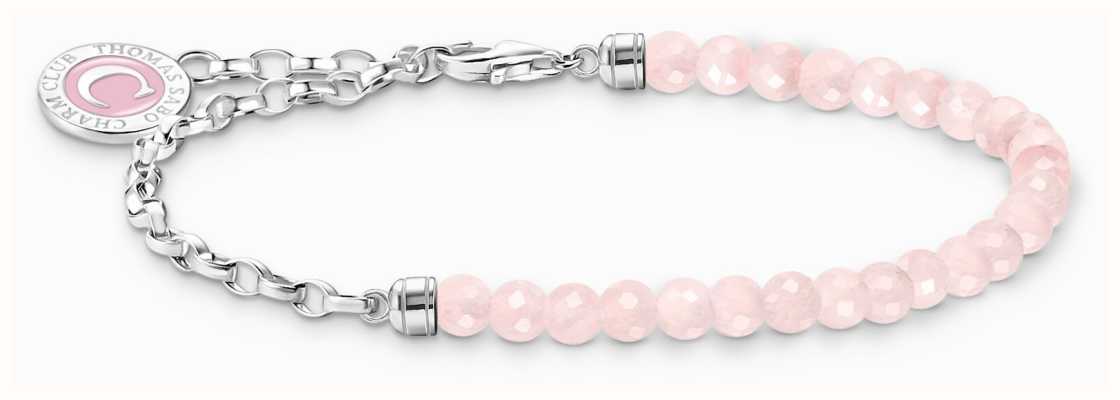 THOMAS SABO LBA0001-034-9 Silver Pink Rose Quartz Bracelet - thbaker.co.uk