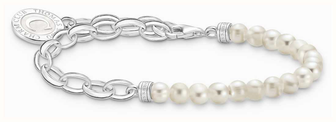 Bracelet with freshwater pearls & small heart pendant │ THOMAS SABO
