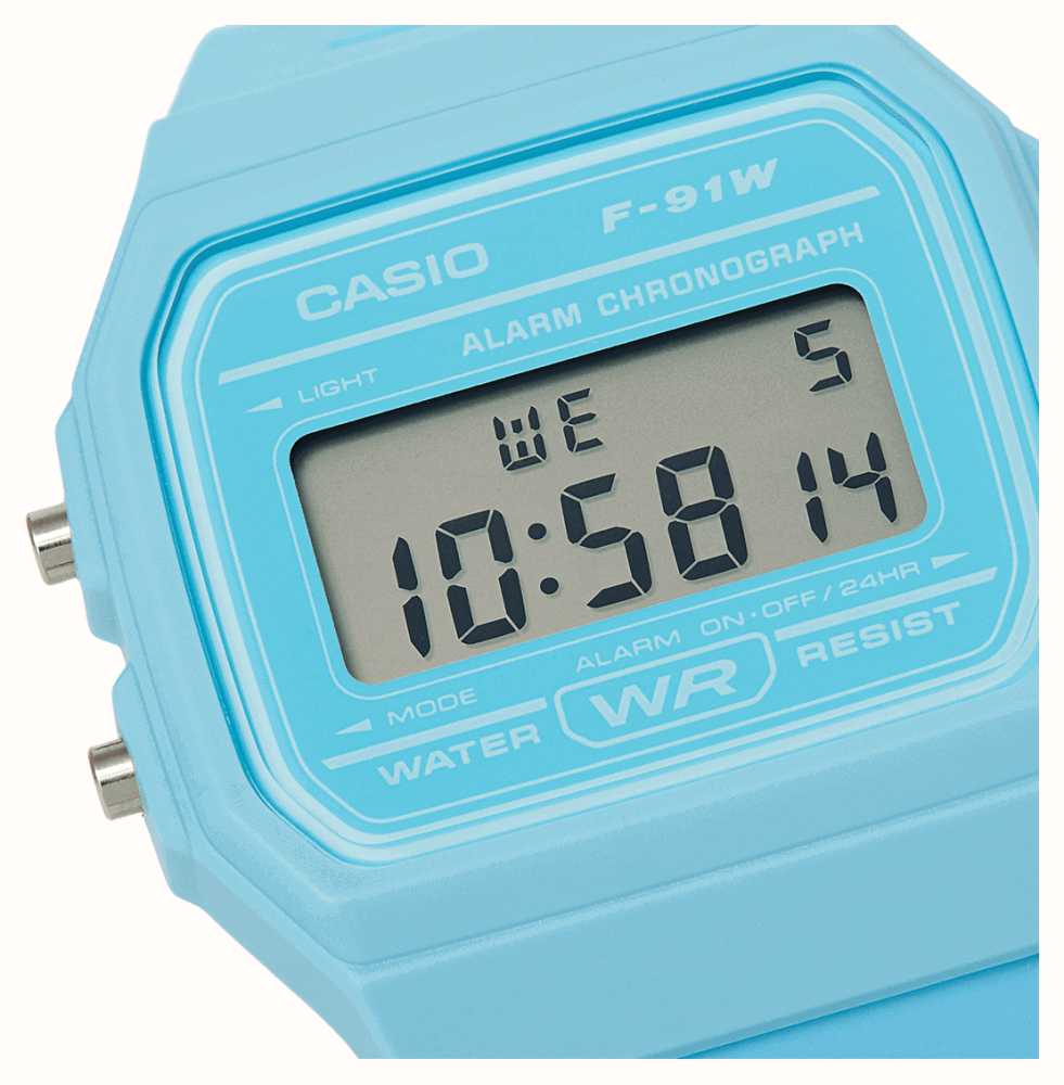 Buy Casio Watch With Blue Screen Mod F-91W, the Blue Steel Online in India  - Etsy