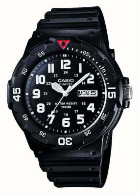 Casio Classic Day/Date (44.6mm) Black Dial / Black Resin MRW-200H-1BVES