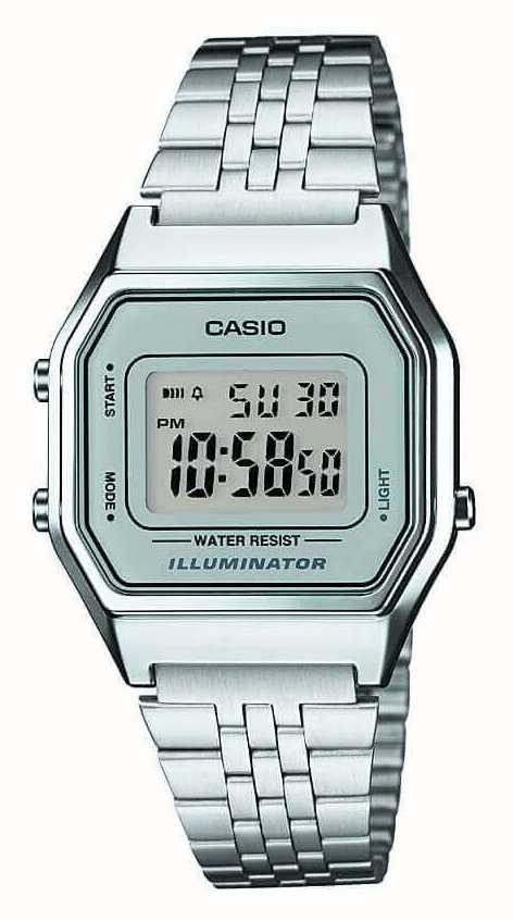 First Stainless / Casio USA Steel LA680WEA-7EF Vintage Class Dial Digital (28.6mm) Watches™ Illuminator -