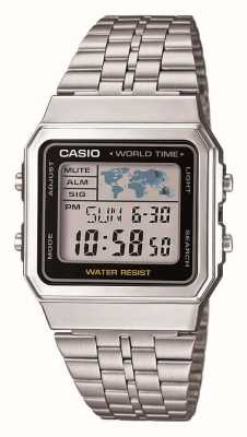Casio Digital World Timer (34mm) Digital Dial / Stainless Steel A500WEA-1EF
