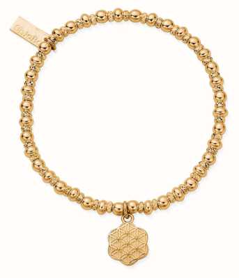 ChloBo Didi Sparkle Flower Of Life Bracelet Gold Plated GBDS3117