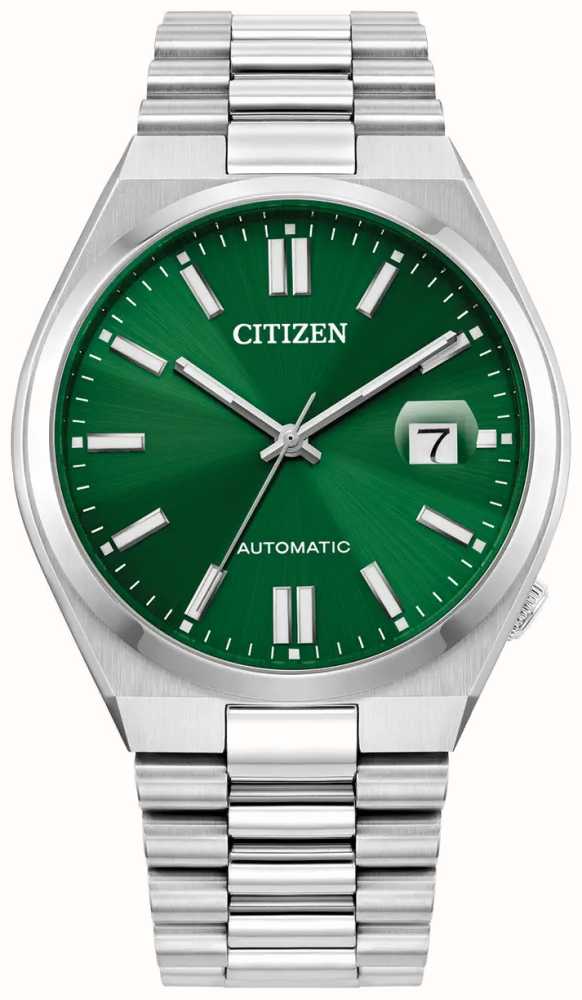 Steel Watches™ Class Dial First / Green (40mm) NJ0150-56X Sunray - Citizen USA Automatic Tsuyosa Stainless