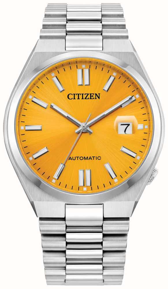 Citizen Tsuyosa Automatic (40mm) Sunray Yellow Dial / Stainless Steel  NJ0150-56Z - First Class Watches™ USA