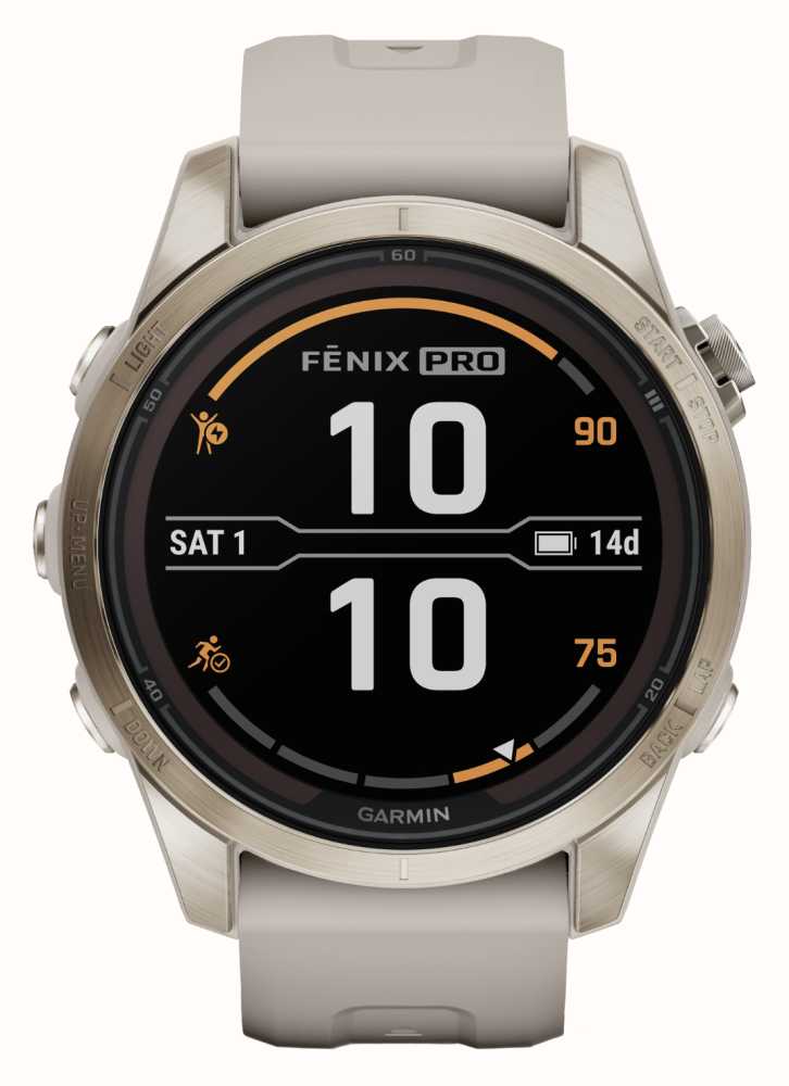 Garmin Fenix 7 Pro Sapphire Solar Titanium Fog Grey Ember Orange Band  010-02777-21 - First Class Watches™ USA