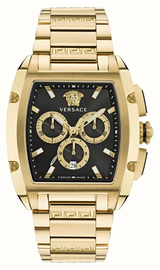 Versace Bangladesh Bank Video Xxx - Versace DOMINUS CHRONO (42mm) Black Dial / Gold PVD Stainless Steel  VE6H00523 - First Class Watchesâ„¢ USA