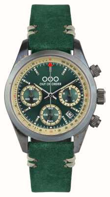 Out Of Order Royal Green Sporty Chronografo (40mm) Green Dial / Green Leather Strap OOO.001-26.VE.VE