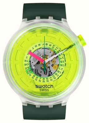 Swatch BLINDED BY NEON Green Neon Dial / Green Bio-Sourced Strap EX-DISPLAY SB05K400 EX-DISPLAY