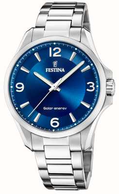 Festina Men's Chronograph | Blue Leather Strap | Grey/Blue Dial F20519/3 -  First Class Watches™ USA