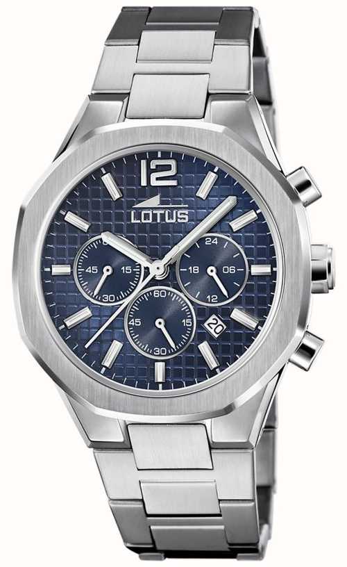 Lotus Men\'s Chronograph (42mm) Blue Dial / Stainless Steel Bracelet  L18847/2 - First Class Watches™ USA