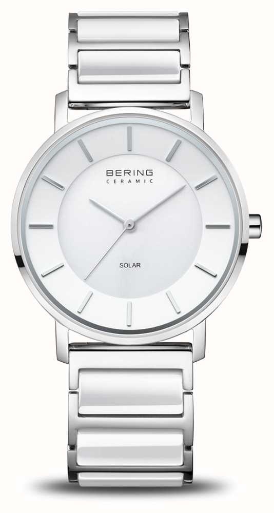 Bering white sale ceramic ladies watch