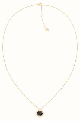 Tommy Hilfiger Women's Framed Stones Necklace Gold Tone Stainless Steel 2780797