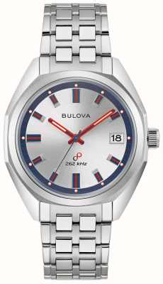Bulova Jet Star (40mm) Grey 96B415 - Stainless Class Watches™ First Bracelet Dial / Steel USA