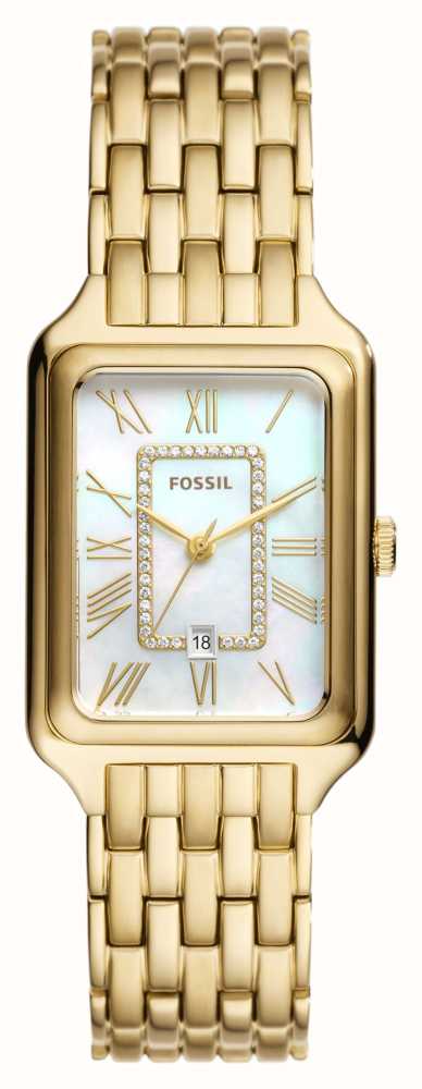 Fossil Raquel (26mm) Mother-of-Pearl Dial / Gold-Tone Stainless