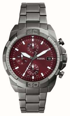 Fossil Men's Bronson | Grey Chronograph Dial | Brown Leather Strap
