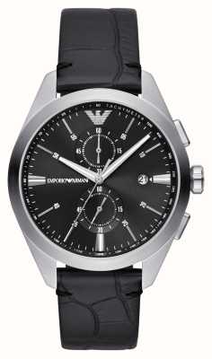 Emporio Armani Black Men\'s First | | - AR11453 Class Black Dial Strap Watches™ Fabric USA Chronograph