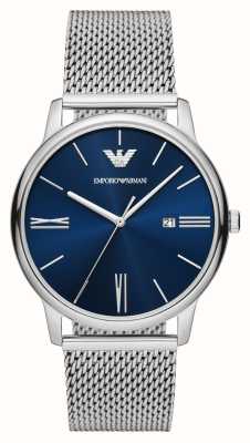 Emporio Armani Men's (42mm) White Dial / Brown Leather Strap