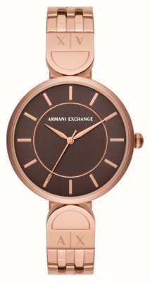 Rose | | Gold First Armani Strap Plastic Watches™ Gold Hybrid Dial AX2967 Exchange - Class Men\'s Rose USA
