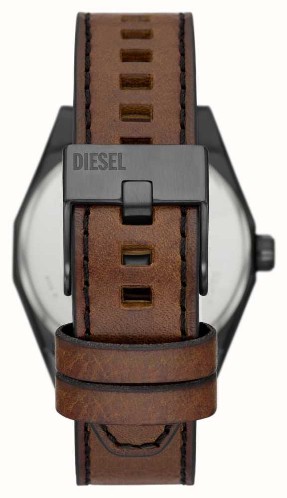 Diesel Scraper (44mm) Blue Dial / Brown Leather Strap DZ2189