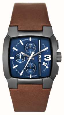 Bauhaus Men\'s Brown | Leather | Italian Day/Date - Class Dial USA Blue | Strap 2162-3 First Automatic Watches™