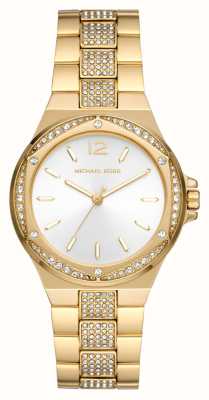 Michael Kors Lennox Silver Dial Gold Stainless Steel Bracelet