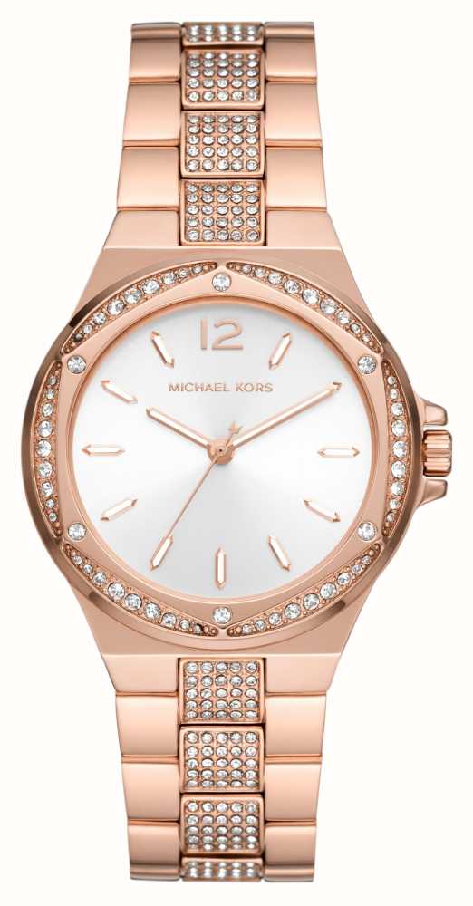 Michael Kors Lennox (37mm) White Dial / Rose Gold-Tone Stainless