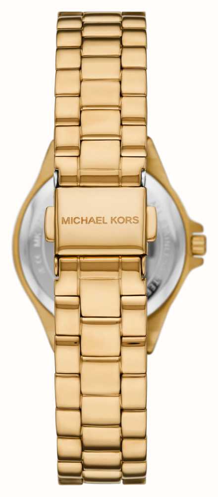 Michael Kors Lennox (30mm) Black And Gold Crystal Dial / Gold-Tone  Stainless Steel MK7394 - First Class Watches™ USA