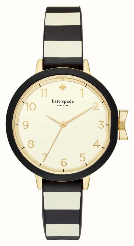Kate Spade Park Row (34mm) Cream Dial / Black And White Striped