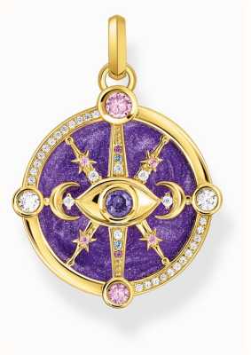 Thomas Sabo Ladies Cold Enamel And Colourful Stone Yellow Gold Plated Pendant PE956-565-13