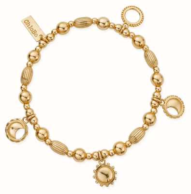 ChloBo Phases of the Goddess Multi-Charm Bracelet - Gold Plated GBMUL4M