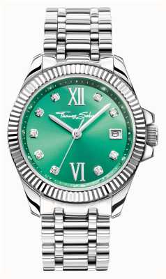 Thomas Sabo Women's Divine (33mm) Green Dial / Stainless Steel Bracelet WA0404-201-211-33