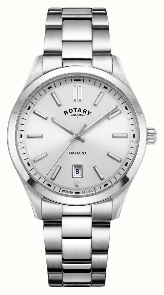 Rotary Oxford Contemporary Quartz (40mm) Silver Dial / Stainless