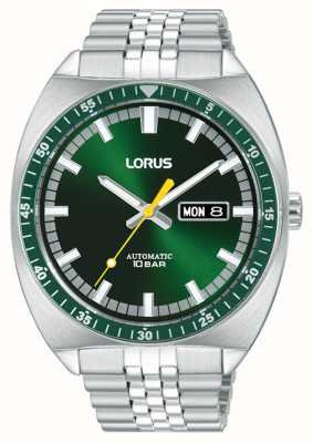 Lorus Chronograph 100m (43mm) Dark Green Sunray Dial / Stainless Steel  RT340JX9 - First Class Watches™ USA