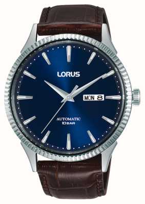 Lorus Classic Day/Date (38mm) Leather Dial Watches™ / Class Sunray - Black Black USA RXN79DX9 First