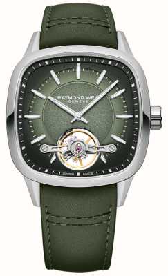 Festina Quartz Chrono - (38mm) Leather USA Class First Watches™ Green F20636/3 Dial / Green