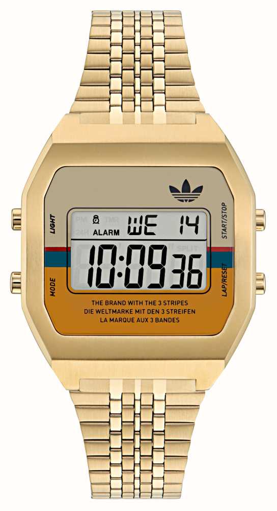Adidas DIGITAL TWO (36mm) Multi-Coloured Digital Dial / Gold PVD Stainless  Steel AOST23555
