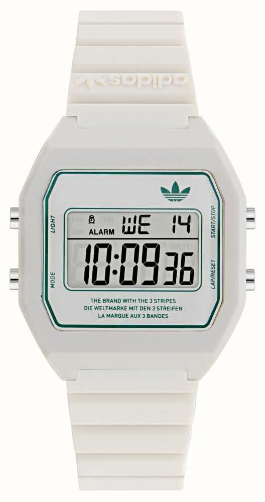 / USA AOST23557 - DIGITAL White Class Adidas (36mm) Digital Watches™ Dial TWO Rubber White First