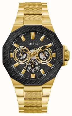 - Black Transparent First Men\'s Watches™ Gold Guess Class Tone Bracelet Steel USA Dial Stainless GW0539G2